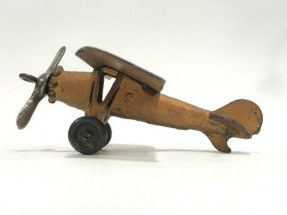 Antique Cast Iron Toy Airplane Spirit of St Louis Plane Aviation Lindbergh e45 3