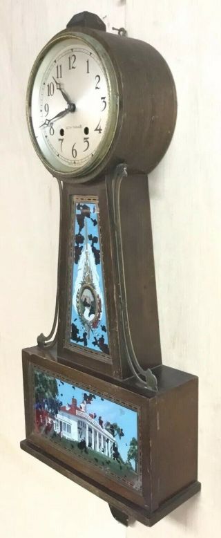George Washington Seth Thomas Banjo Clock. 4