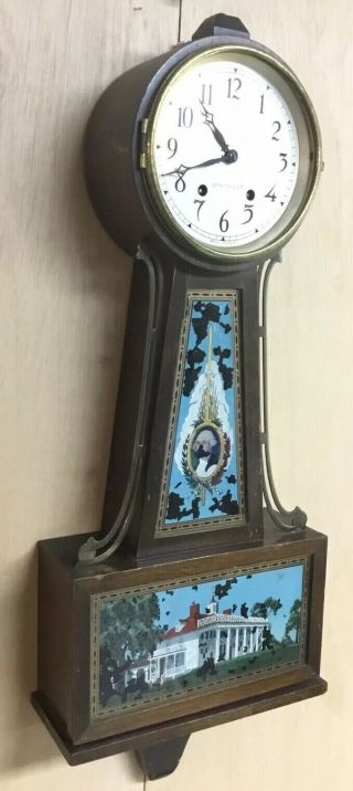 George Washington Seth Thomas Banjo Clock. 5