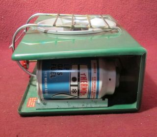 Vintage Coleman Picnic Stove Model 5402 LP Gas With empty can for display 2