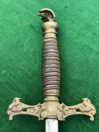 Civil War Era Fraternal Sword For The Knights Of The Golden Eagle W/sheath