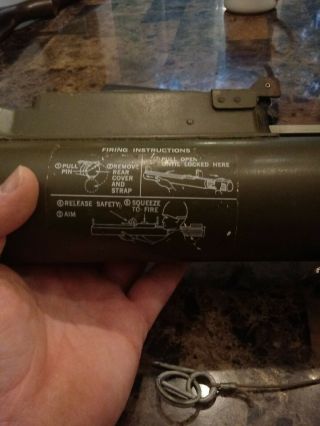 M72 Inert LAW Paperwieght Tube Display US Army Vietnam War RARE 6