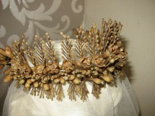 C.  1880 Antique French Waxed Blossom Wedding Couronne