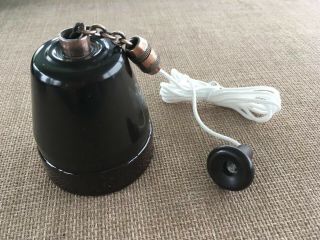 Vintage Ceiling Pull Switch By Wandsworth Ceramic Bakelite
