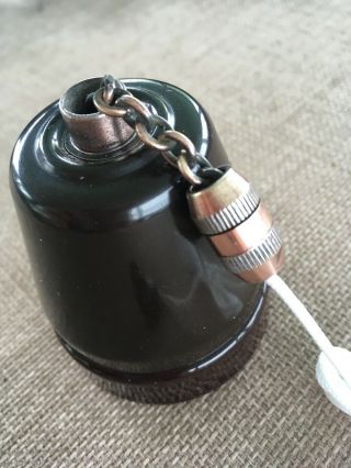 Vintage Ceiling Pull Switch By Wandsworth Ceramic Bakelite 3