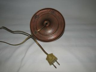 Vintage Arts and Crafts Copper Table Lamp with Shade, 8