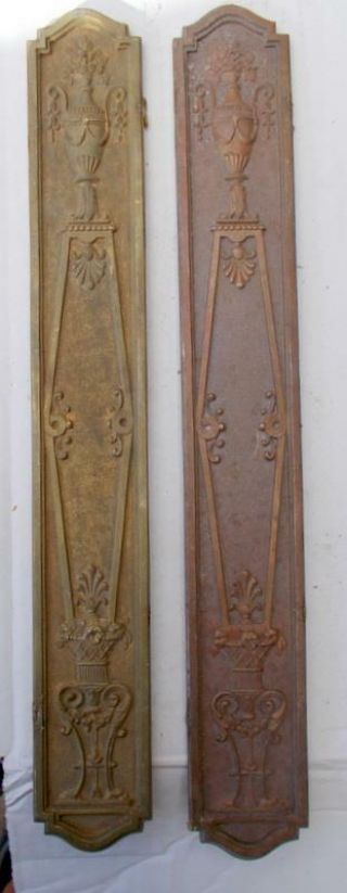Stylish Antique French Bronze / Copper Door Finger Push Plates C3