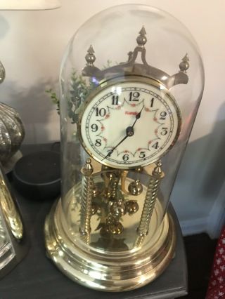 Vintage Kundo Kieninger Obergfell Brass Anniversary Clock - Germany