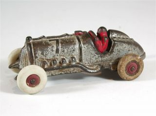 1920s Cast Iron Bullet Racer / Race Car Number 7 By Hubley In Paint