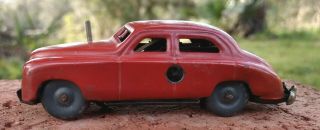 Occupied Japan (nomura) Tin Toy Red Car Remote Control Vintage 1940s