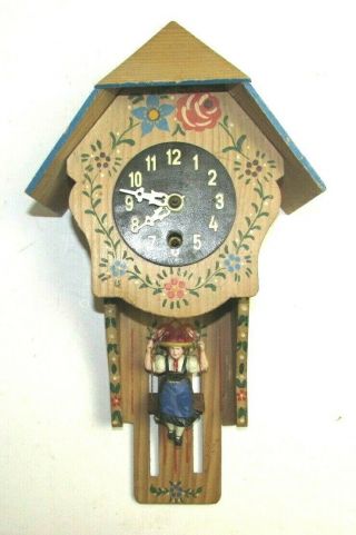 Vintage German Bouncing Girl Wall Clock
