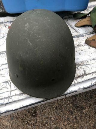 Military Liner Ground Troops Helmet (combat) Type I 1975 With Camo Covering