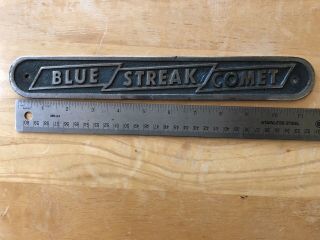 Blue Streak Comet Vintage Printing Press Name Badge