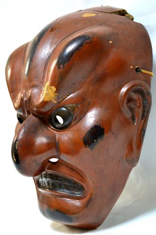 Japanese Traditional Bugaku Mask Batoh Demon Noh Kagura Kabuki Gigaku Samurai