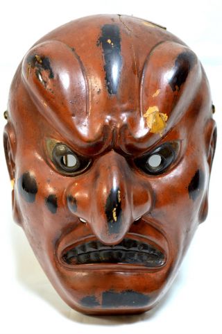 Japanese Traditional Bugaku Mask BATOH Demon Noh Kagura Kabuki Gigaku Samurai 2
