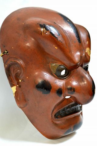 Japanese Traditional Bugaku Mask BATOH Demon Noh Kagura Kabuki Gigaku Samurai 4