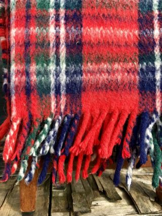 Vintage 50 ' s 60 ' s Karobes Tartan Blanket Throw Goodwood Retro 7