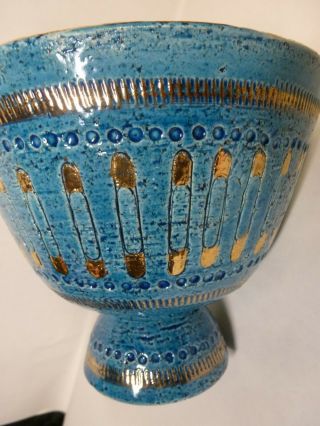 Raymor BITOSSI Aldo Londi RIMINI BLUE Mid Century Modern Italian Art Pottery LID 5