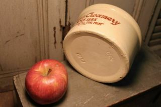 Vintage LE GEUE ' S Creamery Stoneware Advertising Butter Crock 3