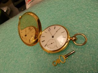 Autique Vintage French 18k Solid Gold Heavy Pocket Watch W/ 3 Covers Size 18 Old