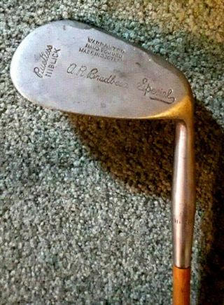 Antique A.  R.  Bradbeer Special Rustless Niblick Wood Shaft Golf Club Scotland