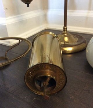 Antique MANHATTAN BRASS CO 1876 - 1879 Student Desk Lamp Electrified 5