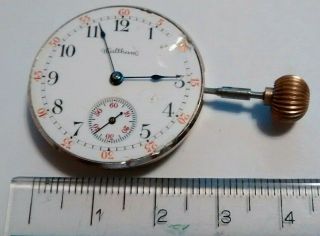 Old Vintage O Size Waltham Pocket Watch Movement Riverside Maximus 19 Jewel