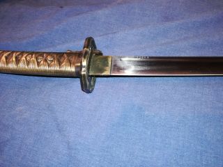 WW2 JAPANESE ARMY NCO WAR SWORD W/ MATCHING FACTORY NUMBER S ON BLADE & SCABORD 12