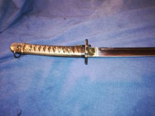 WW2 JAPANESE ARMY NCO WAR SWORD W/ MATCHING FACTORY NUMBER S ON BLADE & SCABORD 2