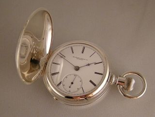 143 Years Old Rockford Coin Silver Hunter Case 18s Great Looking Pocket Watch