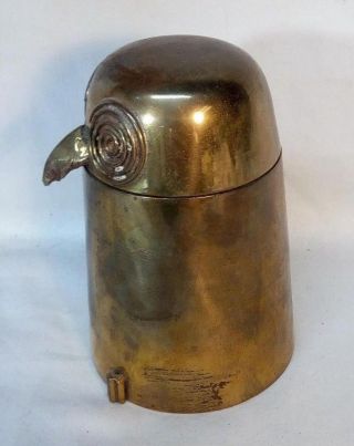 VTG Mid Century Modern Brass Owl Penguin Bird Toothpick Holder 4