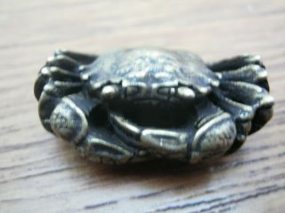 Very Sweet Miniature Bronze Japanese Oriental Crab - Very Unusual