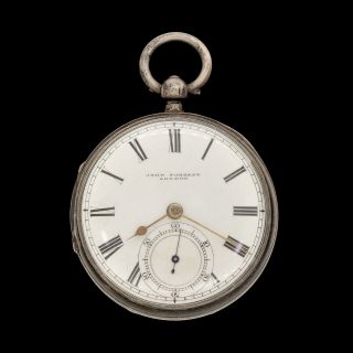 John Forrest London Silver Case Fusee Open Face Pocket Watch 1897 Runs No Res
