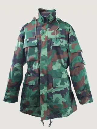 Serbian Yugoslavian Army Parka Jacket Coat Military Camouflage Camo Woodland