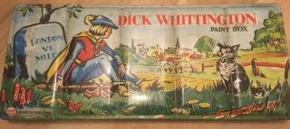 Antique Painting Kit Dick Whittington Paint Box Vintage Collectable Art