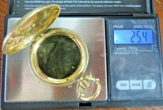 ANTIQUE SWISS 18K SOLID YELLOW GOLD HUNTING CASE POCKET WATCH NOT SCRAP 27 gr 6