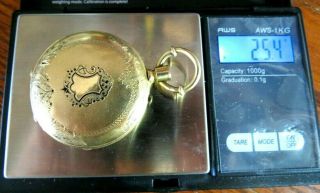 ANTIQUE SWISS 18K SOLID YELLOW GOLD HUNTING CASE POCKET WATCH NOT SCRAP 27 gr 7