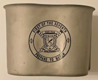 Usmc First Of The Seventh 1st Battalion 7th Marine Regiment 1/7 Logo Canteen Cup