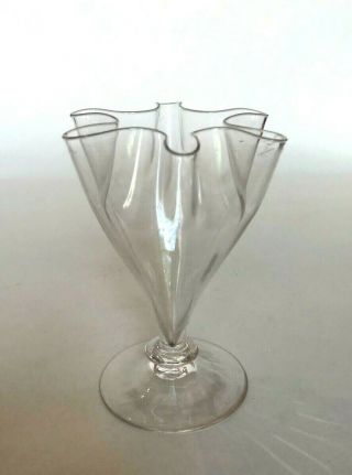 Arts And Crafts Powell / Stuart Frilled Glass Posy Vase