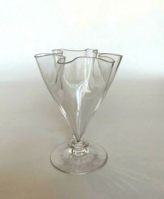 Arts and Crafts Powell / Stuart Frilled Glass Posy Vase 2