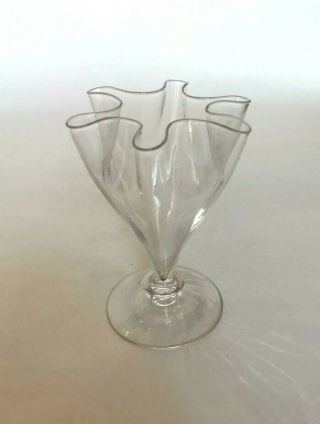 Arts and Crafts Powell / Stuart Frilled Glass Posy Vase 3