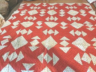 Antique Pennsylvania Unfinished Hand Stitched Patchwork Quilt,  More