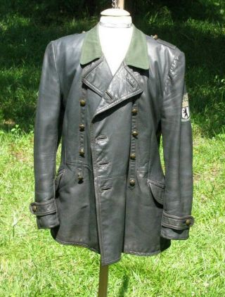 Berlin Ww2 German Polizei - Schutzpolizei Officers Leather Jacket