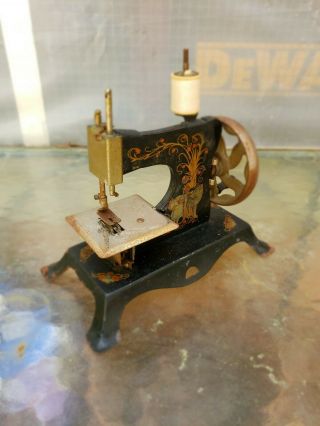 Antique Sewing Machine - Germany Casige Hand Crank Childs Toy Little Red Riding 5
