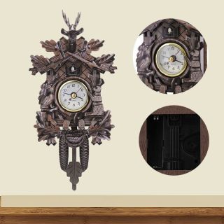 301 Deer Black Forest Decoration Home Cafe Art Swing Vintage Cuckoo Wall Clock