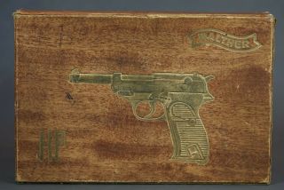 Wwii German Army Officer Walther P38 Mod.  Hp Pistol 7.  65c.  Factory Cardboard Box