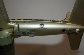1960 ' s Rare United Airlines DC - 7c Mainliner Friction Tin Toy Plane N6702C Japan 7