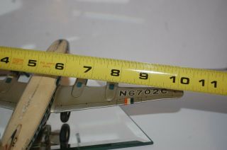 1960 ' s Rare United Airlines DC - 7c Mainliner Friction Tin Toy Plane N6702C Japan 8