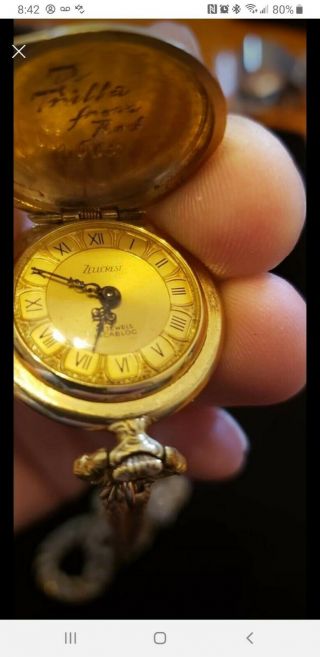Incabloc 18k Gold Pocket Watch 17 Jewels