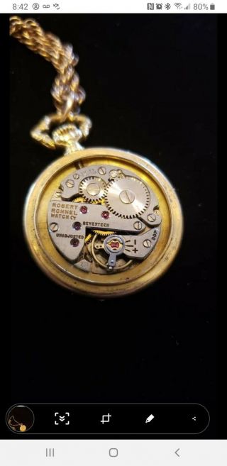 Incabloc 18k gold Pocket Watch 17 Jewels 3